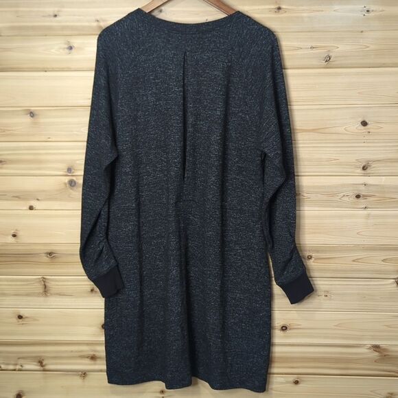 Cabi Dress Womens Large Gray #3829 PJ Dark Gray/Black Knit Long Sleeve Dress - Picture 5 of 10